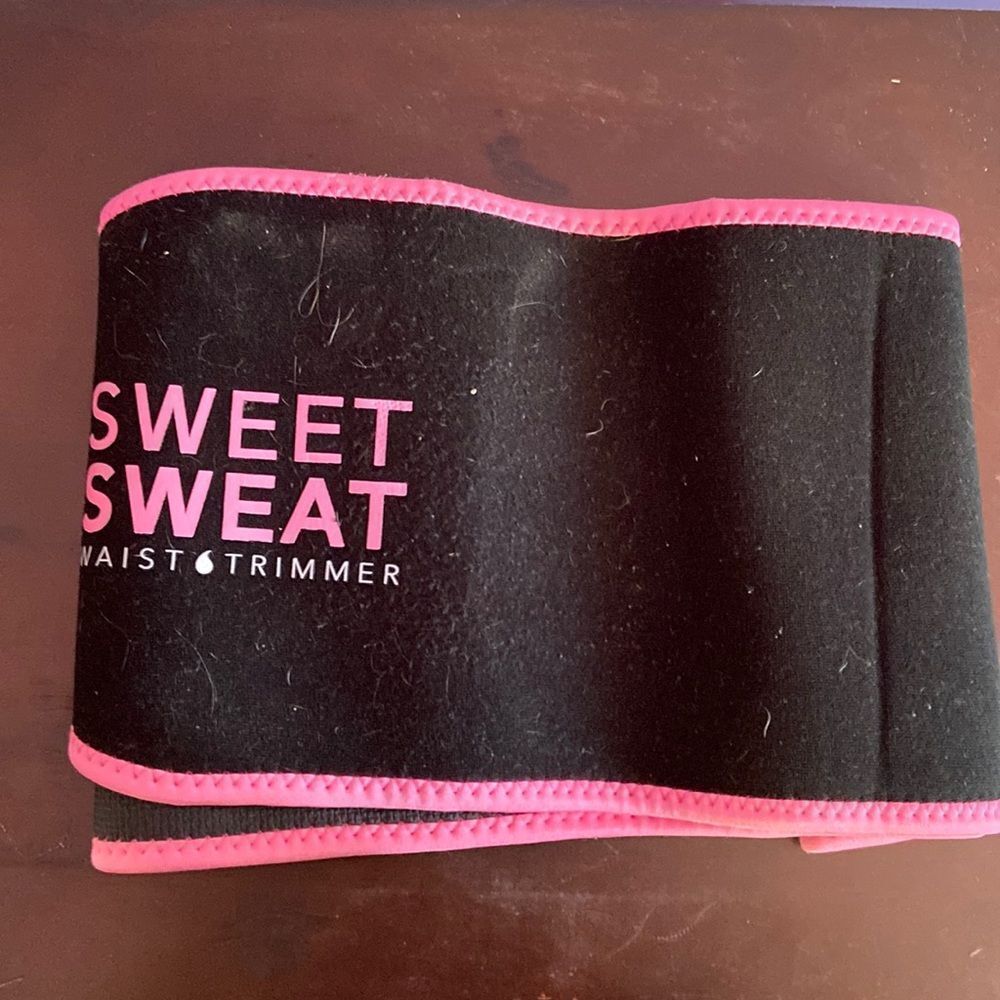 Sweet Sweat Black Pink Waist Trimmer Size Small Fitness Slimming Belt Sauna Wrap
